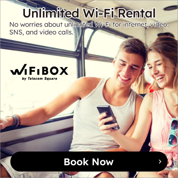 Unlimited Wi-Fi Rental. No worries about unlimited Wi-Fi for internet, video, SNS, and video calls.