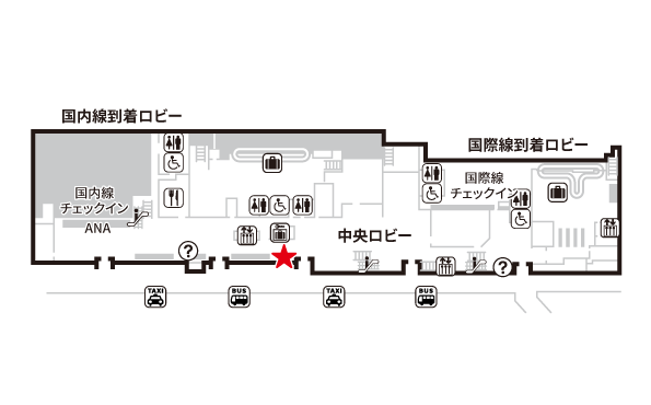 富山空港　場所地図