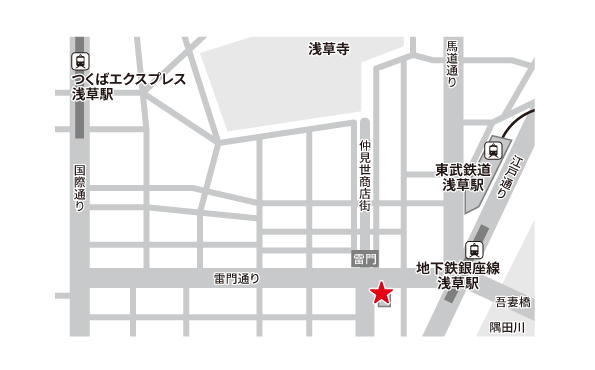 浅草文化観光センター　場所地図