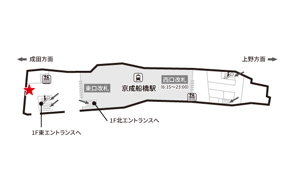 京成船橋駅　場所地図