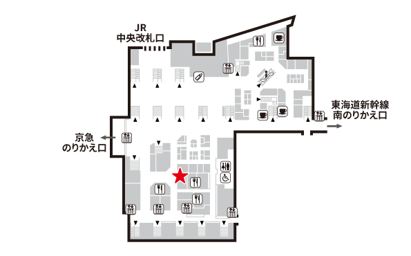 エキュート品川　場所地図