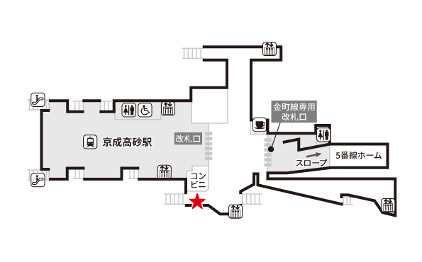 京成高砂駅　場所地図