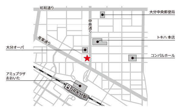 大分駅前バスセンター　場所地図