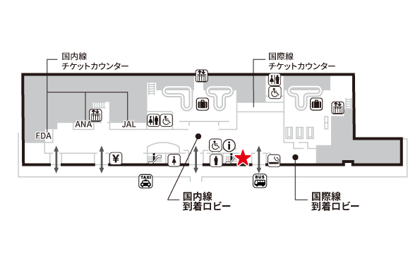 青森空港　設置個所地図