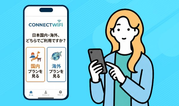 プラン選択画面のイラスト